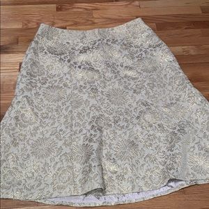 Boroque Print Gold Skirt